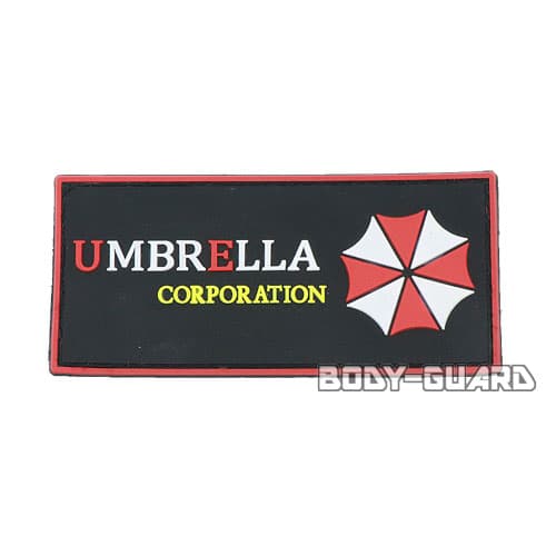 角ワッペン　「UMBRELLA　CORPORATION」　12×5.5　タイプ2【ゆうパケット対応】