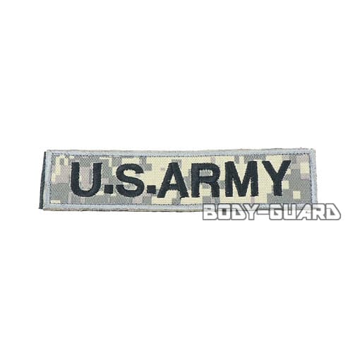 U.S. ARMY　角ワッペン　13.5×3　デジタル迷彩(黒字)【ゆうパケット対応】