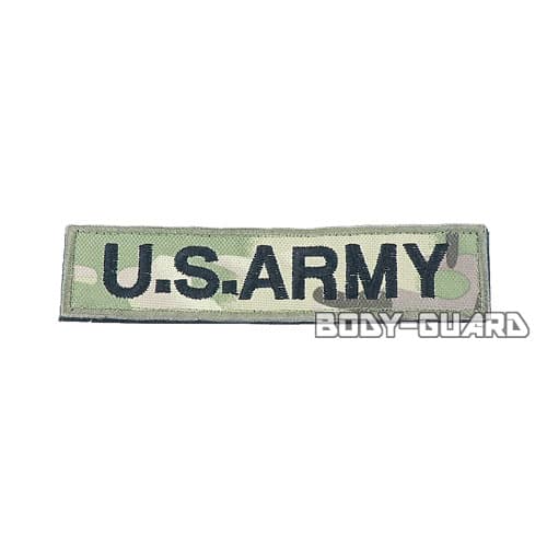 U.S. ARMY　角ワッペン　13.5×3　迷彩(黒字)【ゆうパケット対応】