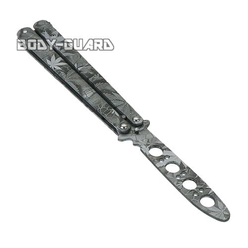 トレーニング用バタフライナイフ　タイプ3　シルバーカモ【ゆうパケット対応】