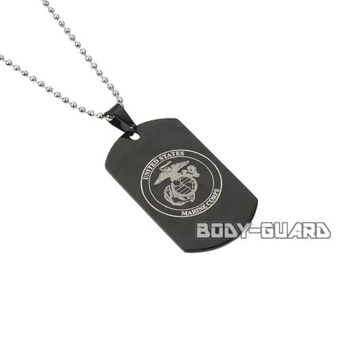 MARINE CORPS　ペンダントタグ　ブラック【ゆうパケット対応】
