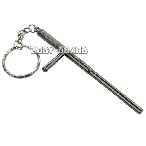 トンファー型　キーホルダー　グレー【ゆうパケット対応】
