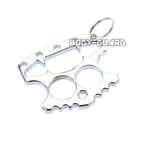 Wフィンガーナックル　パイレーツドクロ　シルバー【ゆうパケット対応商品】