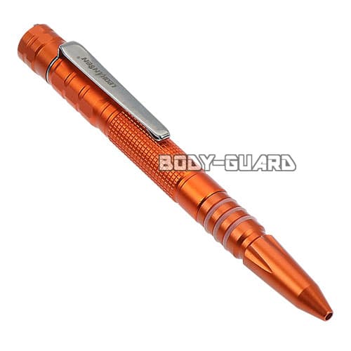 タクティカルペン　T-7　LEDライト付き　オレンジ【ゆうパケット対応】