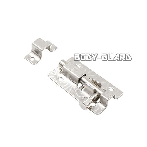 バレルボルト　ドアロック　シルバー　50×28mm【ゆうパケット対応】